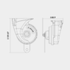Basuri Light Trumpet Horn (12V, 410/510 Hz, 105-118 dB) Set of 2 for Passenger Car Set of 2