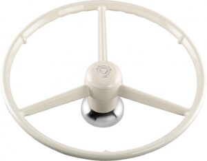 VOLANT 3 BRANCHES BLANC OLD SCHOOL 53CMS REPLIQUE
